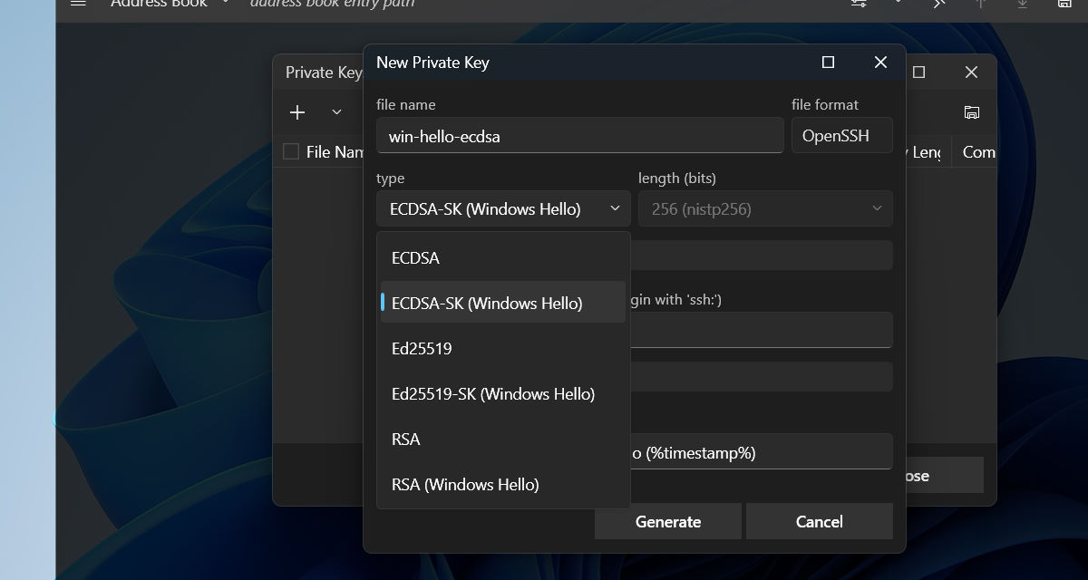 Using Windows Hello for SSH Logins (RSA/ECDSA-SK/Ed25519-SK) – Terminalski